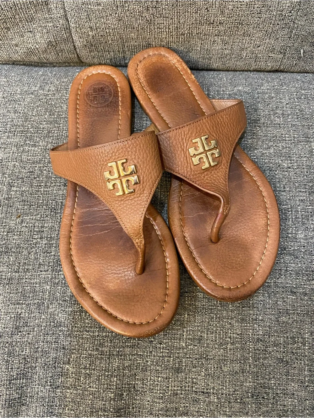 Tory Burch Jolie Flat Thong Leather Sandals Women’s Size 6.5